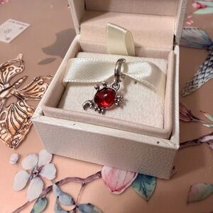 Sterling silver crab charm little mermaid